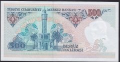 7.EMİSYON 1.TERTİP 500 LİRA A68 187269 ÇİL