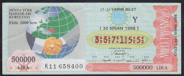 1998 30 NİSAN YARIM BİLET