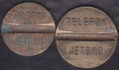 PTT Telefon Jetonu 2 Adet Küçük ve Orta boy Jeton