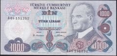 6.Emisyon 1.Tertip 1000 Lira A46 151252 Çok Temiz+
