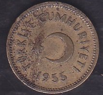 1955 Yılı 5 Kuruş