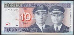 Litvanya 10 Litu 2001 ÇİLALTI ÇİL Pick 65