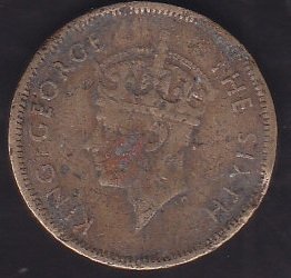 HONG KONG 10 CENT 1948 HALİYLE