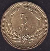 1956 Yılı 5 Kuruş