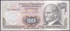 6.Emisyon 1.Tertip 50 Lira E65 268006 Çilaltı Çil