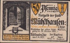 Almanya 50 Pfennig Notgeld 1921 Çil