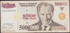 7.Emisyon 5 000 000 Lira I22 287876 Çok Temiz
