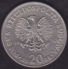 Polonya 20 Zloty 1974