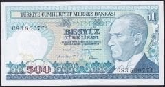 7.Emisyon 2.Tertip 500 Lira C83 860771 Çilaltı Çil