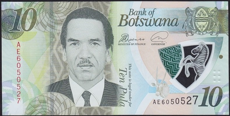 Botswana 10 Pula 2017/18 Polymer ÇİL