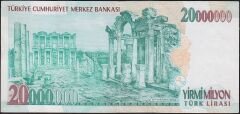 7.Emisyon 20 000 000 Lira H66 570521 Çok Temiz+