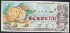1983 19 OCAK ÇEYREK BİLET - N SERİSİ