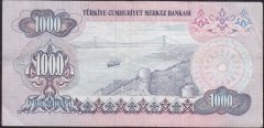 6.EMİSYON 1.TERTİP 1000 LİRA B72 175608 ÇOK TEMİZ +