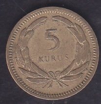 1957 Yılı 5 Kuruş
