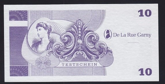 ALMANYA 10 MARK -SPECİMEN DE LA RUE ÇİL