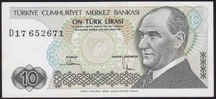 7.Emisyon 2.Tertip 10 Lira D17 652671 Çilaltı Çil