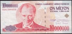 7.Emisyon 10 000 000 Lira G26 266253 Çok Temiz+
