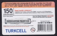 TURKCELL HAZIR KART 150 KONTÖR COCA COLA SKT 2010