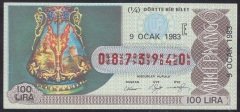 1983 9 OCAK ÇEYREK BİLET - E SERİSİ