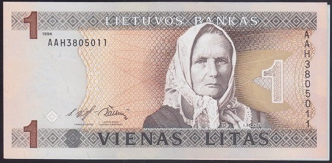 LİTVANYA 1 LİTA 1994 ÇİL