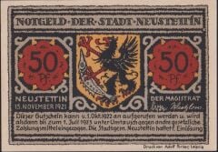Almanya 50 Pfennig Notgeld 1921 Çil