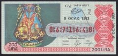 1983 9 OCAK YARIM BİLET - Z SERİSİ