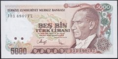 7.EMİSYON 4.TERTİP 5000 LİRA I31 480777 ÇİL