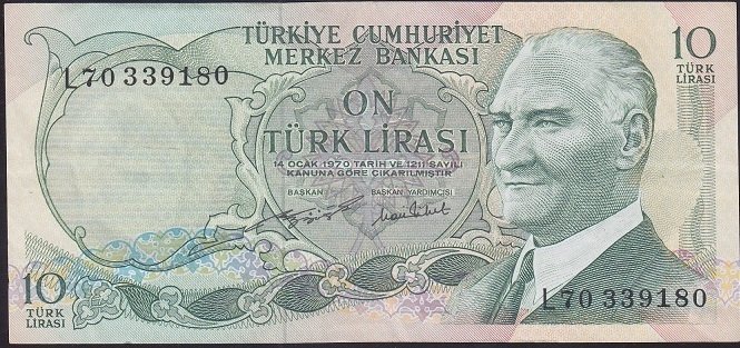 6.EMİSYON 2.TERTİP 10 LİRA L70 339180 ÇÇT +