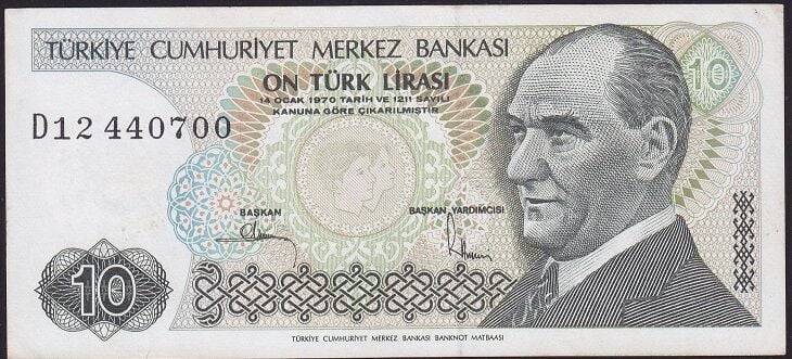 7.Emisyon 2.Tertip 10 Lira D12 440700 Çilaltı Çil