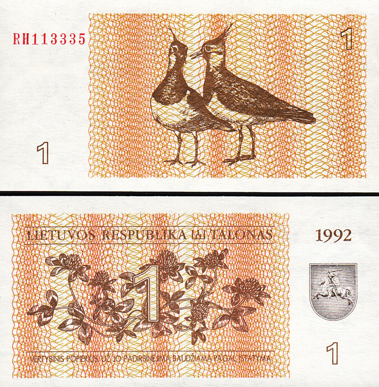 Litvanya 1 Talonas 1992 Çil Pick 39