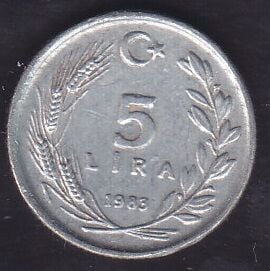 1983 Yılı 5 Lira