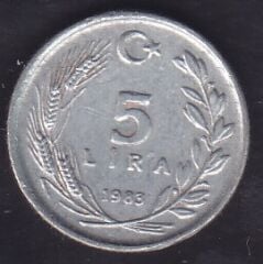 1983 Yılı 5 Lira