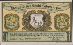 Almanya 50 Pfennig Notgeld 1921 Çil