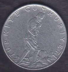 1967 YILI 2.5 LİRA ( TERS ) eski para değerleri