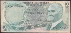 6.EMİSYON 2.TERTİP 10 LİRA K10 156036 ÇOK TEMİZ