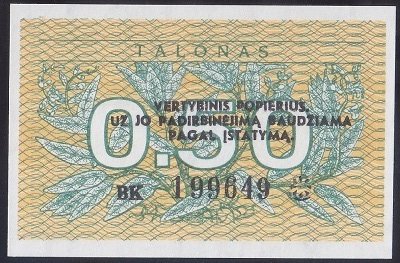 LİTVANYA 0.50 TALONAS 1991 ÇİL