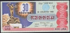 1983 30 Ağustos Yarım Bilet - Y Serisi