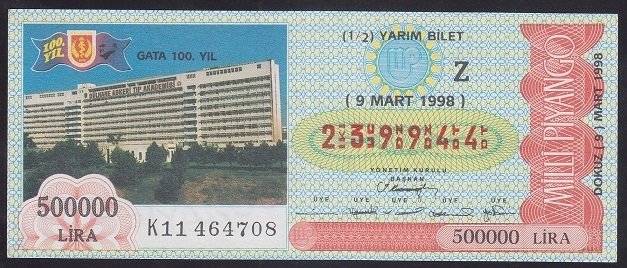 1998 9 MART YARIM BİLET - 239944