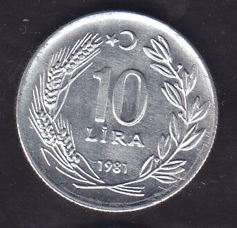 1981 Yılı 10 Lira