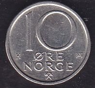 Norveç 10 Öre 1990