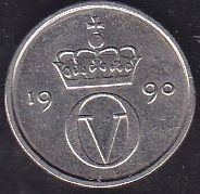 Norveç 10 Öre 1990