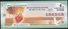 2013 19 Ocak Çeyrek Bilet - R Serisi