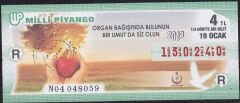2013 19 Ocak Çeyrek Bilet - R Serisi