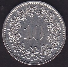 İsviçre 10 Rappen 1990