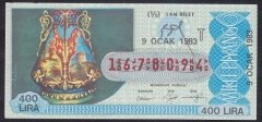 1983 9 OCAK TAM BİLET - T SERİSİ