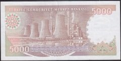 7.EMİSYON 4.TERTİP 5000 LİRA H65 560312 ÇÇT eski kağıt para değerleri