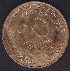 Fransa 20 Centimes 1997