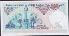7.Emisyon 1.Tertip 500 Lira B11 628294 Çil