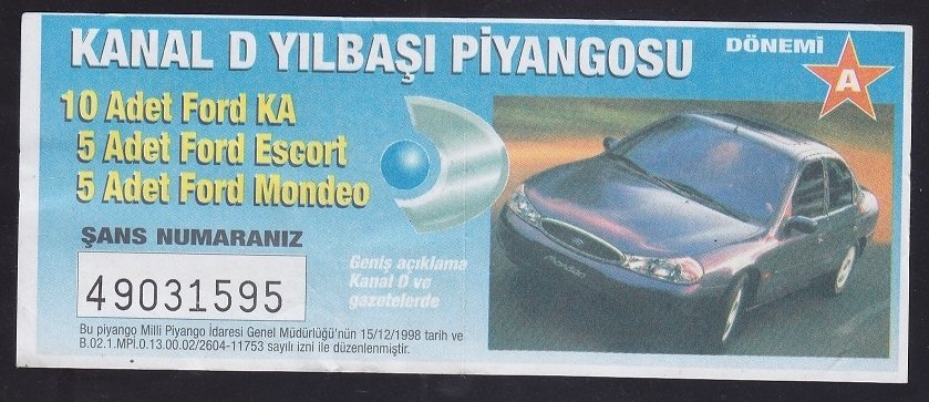 KANAL D  YILBAŞI PİYANGOSU 1998