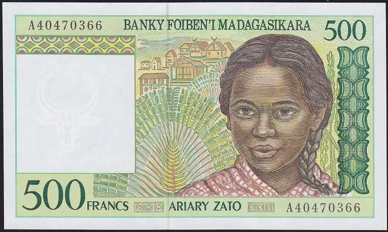 Madagaskar 500 Frank 1994 Çil Pick 75a